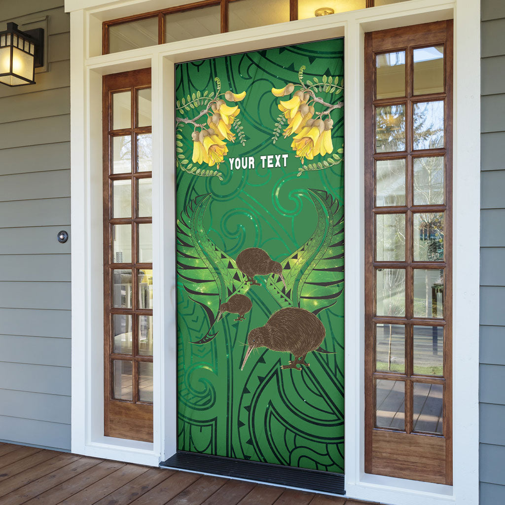 Personalised South Canterbury Anniversary Day Door Cover Kiwi Kowhai Silver Fern Maori Pattern LT22 - Polynesian Pride
