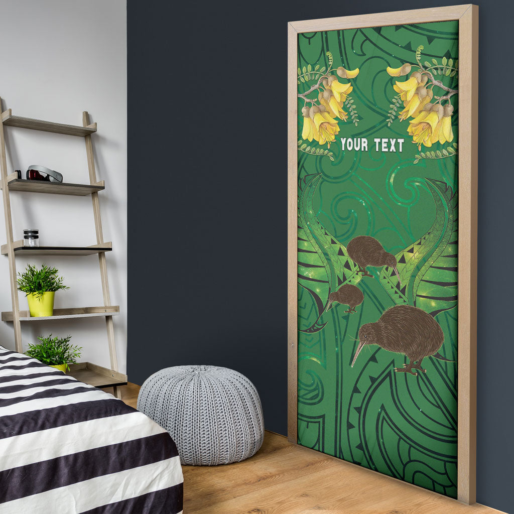 Personalised South Canterbury Anniversary Day Door Cover Kiwi Kowhai Silver Fern Maori Pattern LT22 - Polynesian Pride