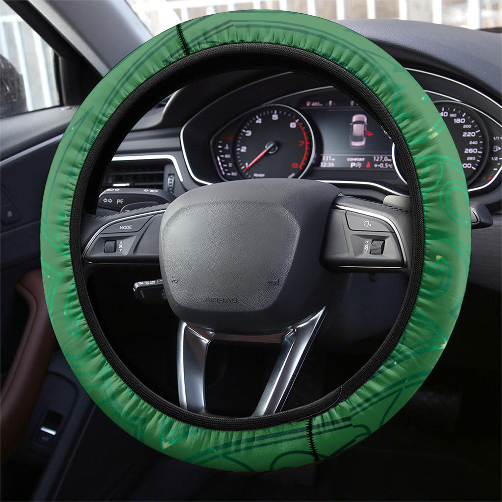 South Canterbury Anniversary Day Steering Wheel Cover Kiwi Kowhai Silver Fern Maori Pattern LT22 - Polynesian Pride