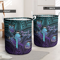 New Zealand Suicide Prevention Month Laundry Basket Maori Mauri Tu Mauri Ora Polynesian Pattern LT22 - Polynesian Pride