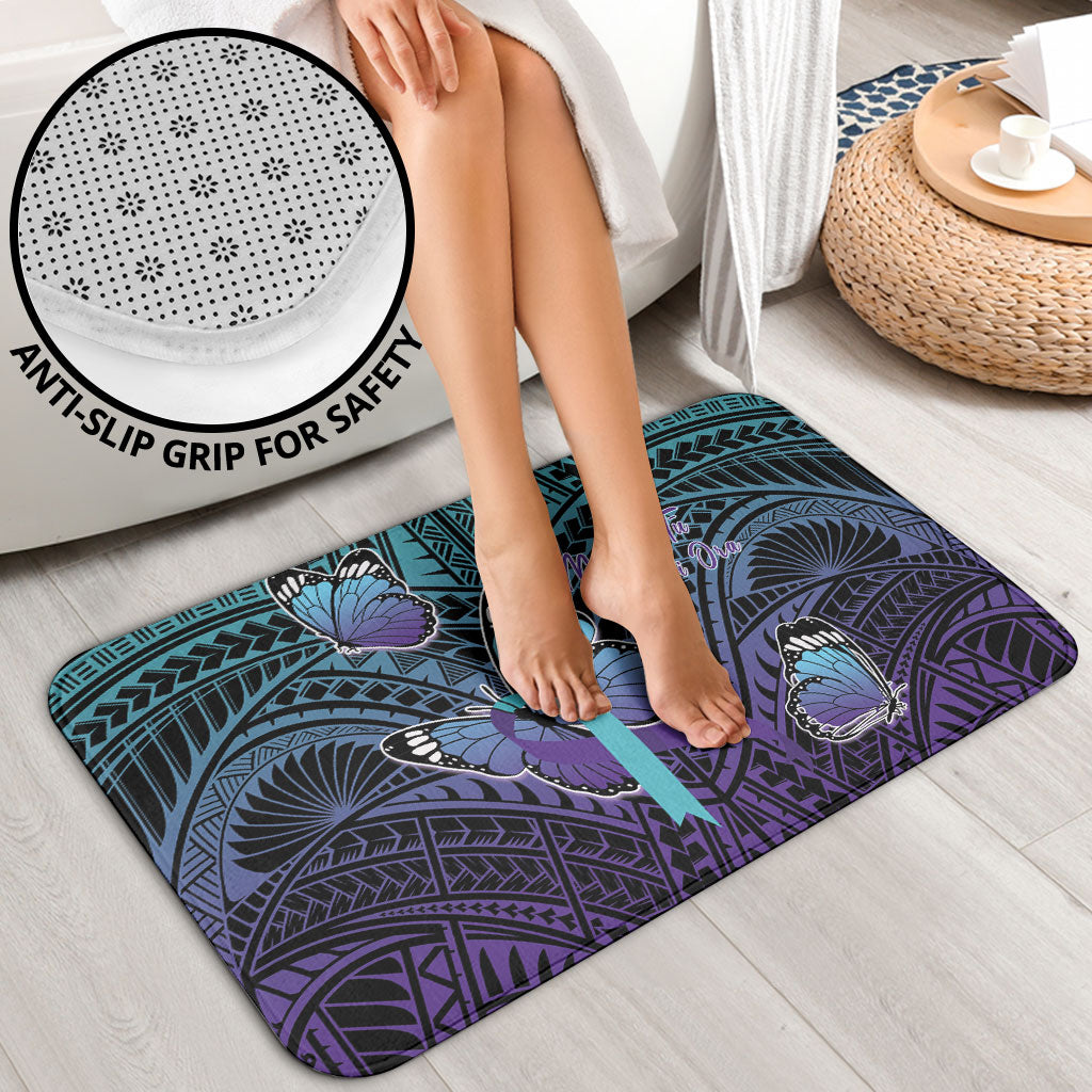 New Zealand Suicide Prevention Month Bathroom Set Maori Mauri Tu Mauri Ora Polynesian Pattern LT22 - Polynesian Pride