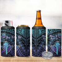 Personalised New Zealand Suicide Prevention Month 4 in 1 Can Cooler Tumbler Maori Mauri Tu Mauri Ora Polynesian Pattern LT22 - Polynesian Pride