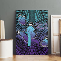 New Zealand Suicide Prevention Month Canvas Wall Art Maori Mauri Tu Mauri Ora Polynesian Pattern LT22 - Polynesian Pride