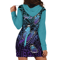 Personalised New Zealand Suicide Prevention Month Hoodie Dress Maori Mauri Tu Mauri Ora Polynesian Pattern LT22 - Polynesian Pride