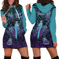 Personalised New Zealand Suicide Prevention Month Hoodie Dress Maori Mauri Tu Mauri Ora Polynesian Pattern LT22 - Polynesian Pride