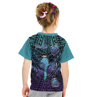 Personalised New Zealand Suicide Prevention Month Kid T Shirt Maori Mauri Tu Mauri Ora Polynesian Pattern LT22 - Polynesian Pride