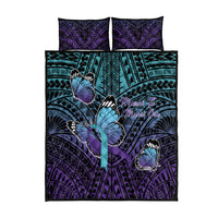 New Zealand Suicide Prevention Month Quilt Bed Set Maori Mauri Tu Mauri Ora Polynesian Pattern LT22 - Polynesian Pride