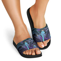 New Zealand Suicide Prevention Month Slide Sandals Maori Mauri Tu Mauri Ora Polynesian Pattern LT22 - Polynesian Pride