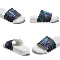 New Zealand Suicide Prevention Month Slide Sandals Maori Mauri Tu Mauri Ora Polynesian Pattern LT22 - Polynesian Pride