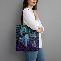 New Zealand Suicide Prevention Month Tote Bag Maori Mauri Tu Mauri Ora Polynesian Pattern LT22 - Polynesian Pride