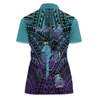 Personalised New Zealand Suicide Prevention Month Women Polo Shirt Maori Mauri Tu Mauri Ora Polynesian Pattern LT22 - Polynesian Pride