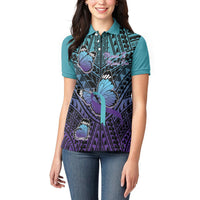 Personalised New Zealand Suicide Prevention Month Women Polo Shirt Maori Mauri Tu Mauri Ora Polynesian Pattern LT22 - Polynesian Pride
