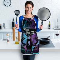 Polynesia Suicide Prevention Month Apron Semicolon Butterfly Never Give Up Polynesian Pattern LT22 - Polynesian Pride