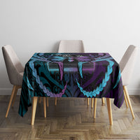 Polynesia Suicide Prevention Month Tablecloth Semicolon Butterfly Never Give Up Polynesian Pattern LT22 - Polynesian Pride