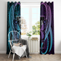 Polynesia Suicide Prevention Month Window Curtain Semicolon Butterfly Never Give Up Polynesian Pattern LT22 - Polynesian Pride