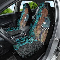 New Zealand Tui Bird Wahaika Car Seat Cover Maori Weapon Paua Shell Koru Pattern