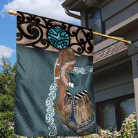 New Zealand Tui Bird Maripi Garden Flag Maori Weapon Kowhaiwhai Pattern