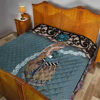 New Zealand Tui Bird Maripi Quilt Maori Weapon Kowhaiwhai Pattern