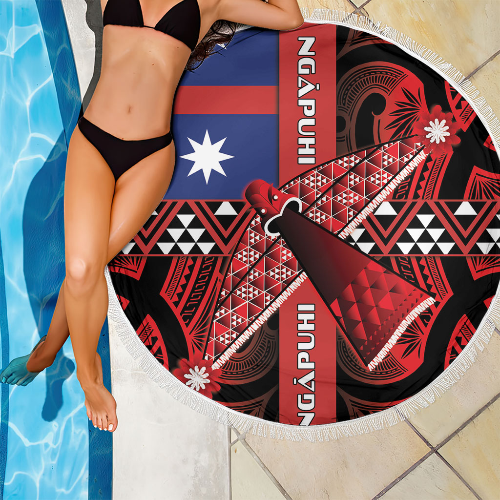 Aotearoa Iwi Ngapuhi Beach Blanket Tuhoronuku Kite United Tribes Flag Maori Pattern LT22 - Polynesian Pride