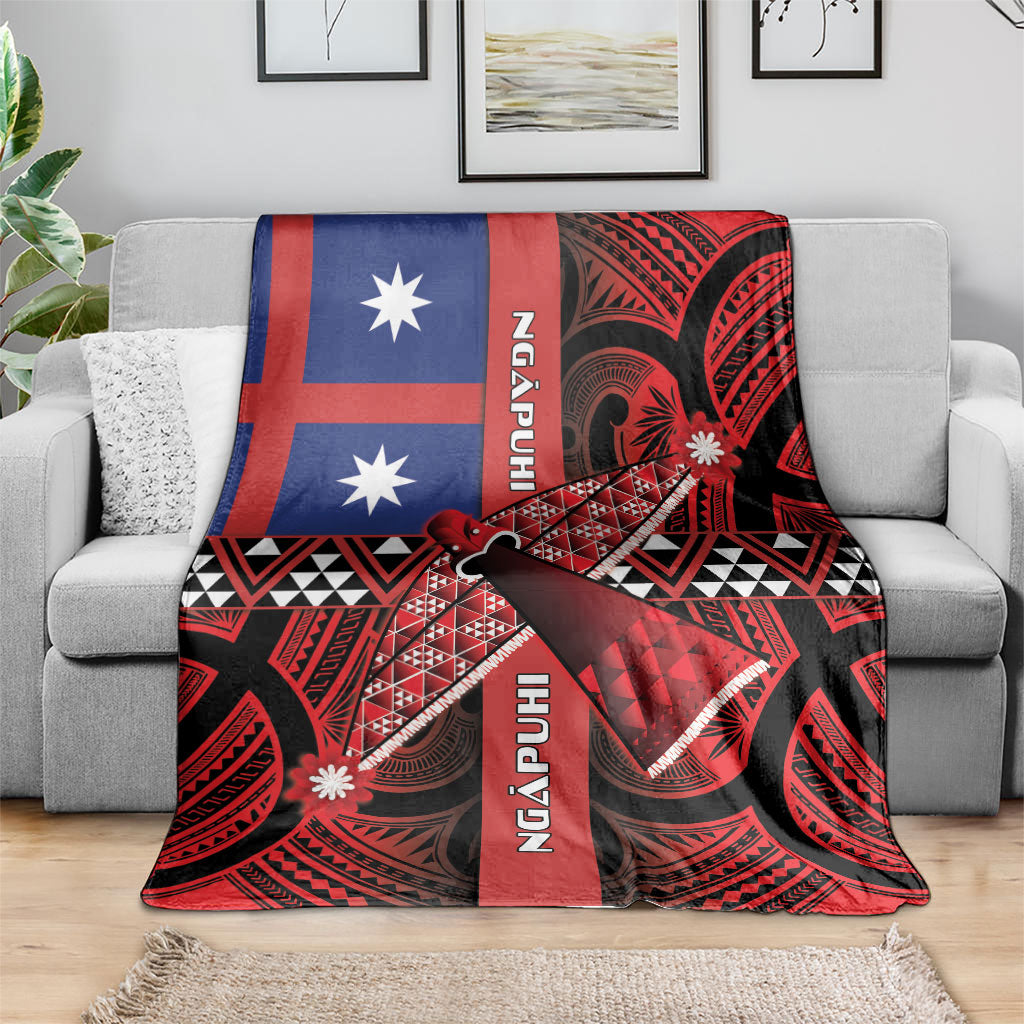 Aotearoa Iwi Ngapuhi Blanket Tuhoronuku Kite United Tribes Flag Maori Pattern LT22 - Polynesian Pride
