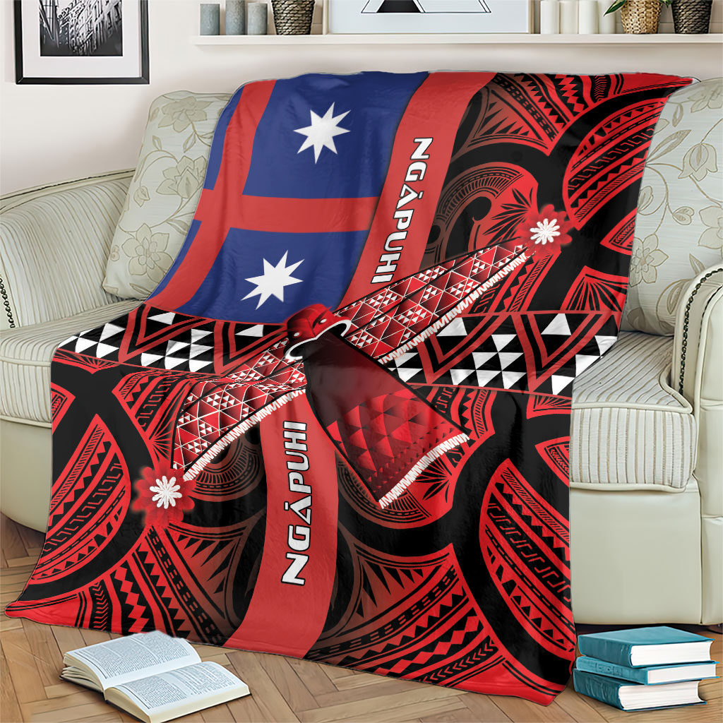 Aotearoa Iwi Ngapuhi Blanket Tuhoronuku Kite United Tribes Flag Maori Pattern LT22 - Polynesian Pride