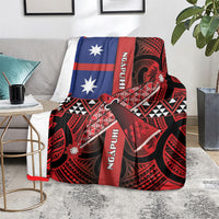 Aotearoa Iwi Ngapuhi Blanket Tuhoronuku Kite United Tribes Flag Maori Pattern LT22 - Polynesian Pride
