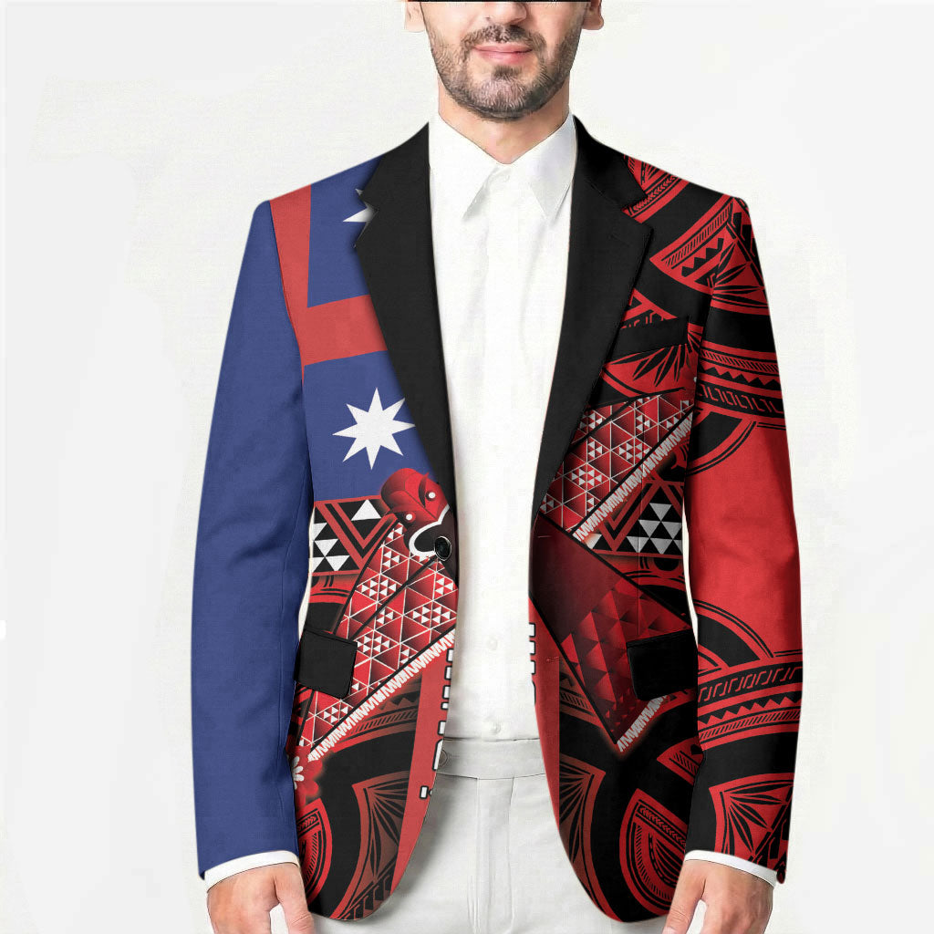 Aotearoa Iwi Ngapuhi Blazer Tuhoronuku Kite United Tribes Flag Maori Pattern LT22 - Polynesian Pride