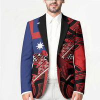Aotearoa Iwi Ngapuhi Blazer Tuhoronuku Kite United Tribes Flag Maori Pattern LT22 - Polynesian Pride
