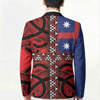 Aotearoa Iwi Ngapuhi Blazer Tuhoronuku Kite United Tribes Flag Maori Pattern LT22 - Polynesian Pride
