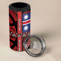 Aotearoa Iwi Ngapuhi 4 in 1 Can Cooler Tumbler Tuhoronuku Kite United Tribes Flag Maori Pattern LT22 - Polynesian Pride