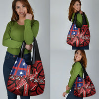 Aotearoa Iwi Ngapuhi Grocery Bag Tuhoronuku Kite United Tribes Flag Maori Pattern LT22 - Polynesian Pride