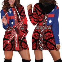 Aotearoa Iwi Ngapuhi Hoodie Dress Tuhoronuku Kite United Tribes Flag Maori Pattern LT22 - Polynesian Pride