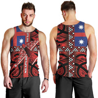 Aotearoa Iwi Ngapuhi Men Tank Top Tuhoronuku Kite United Tribes Flag Maori Pattern LT22 - Polynesian Pride