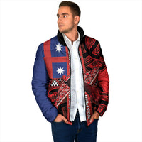 Aotearoa Iwi Ngapuhi Padded Jacket Tuhoronuku Kite United Tribes Flag Maori Pattern LT22 - Polynesian Pride