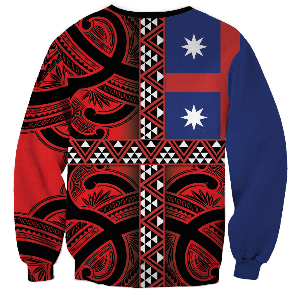 Aotearoa Iwi Ngapuhi Sweatshirt Tuhoronuku Kite United Tribes Flag Maori Pattern LT22 - Polynesian Pride