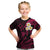 Personalised Niihau Hawaii Kid T Shirt Polynesian Tattoo and Pacific Plumeria Pink Vibe LT9 Pink - Polynesian Pride
