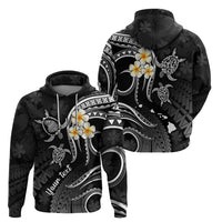 Custom Lanai Hawaii Hoodie Polynesian Tattoo and Pacific Plumeria White Vibe LT9 - Polynesian Pride