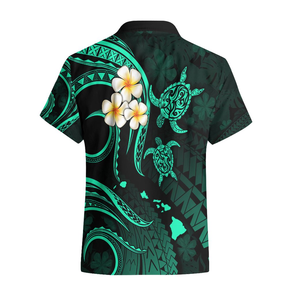 Personalised Kahoolawe Hawaii Hawaiian Shirt Polynesian Tattoo and Pacific Plumeria Turquoise Vibe LT9 - Polynesian Pride