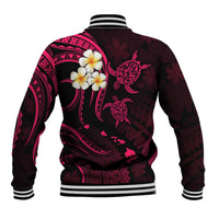 Hawaii Baseball Jacket Maui Islands Pacific Plumeria Pink Vibe LT9 - Polynesian Pride