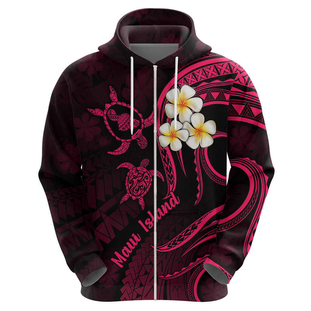 Hawaii Hoodie Maui Islands Pacific Plumeria Pink Vibe LT9 - Polynesian Pride
