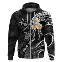 Hawaii Hoodie Maui Islands Pacific Plumeria White Vibe LT9 Zip Hoodie White - Polynesian Pride