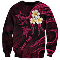 Personalised Maui Hawaii Sweatshirt Polynesian Tattoo and Pacific Plumeria Pink Vibe LT9 Unisex Pink - Polynesian Pride