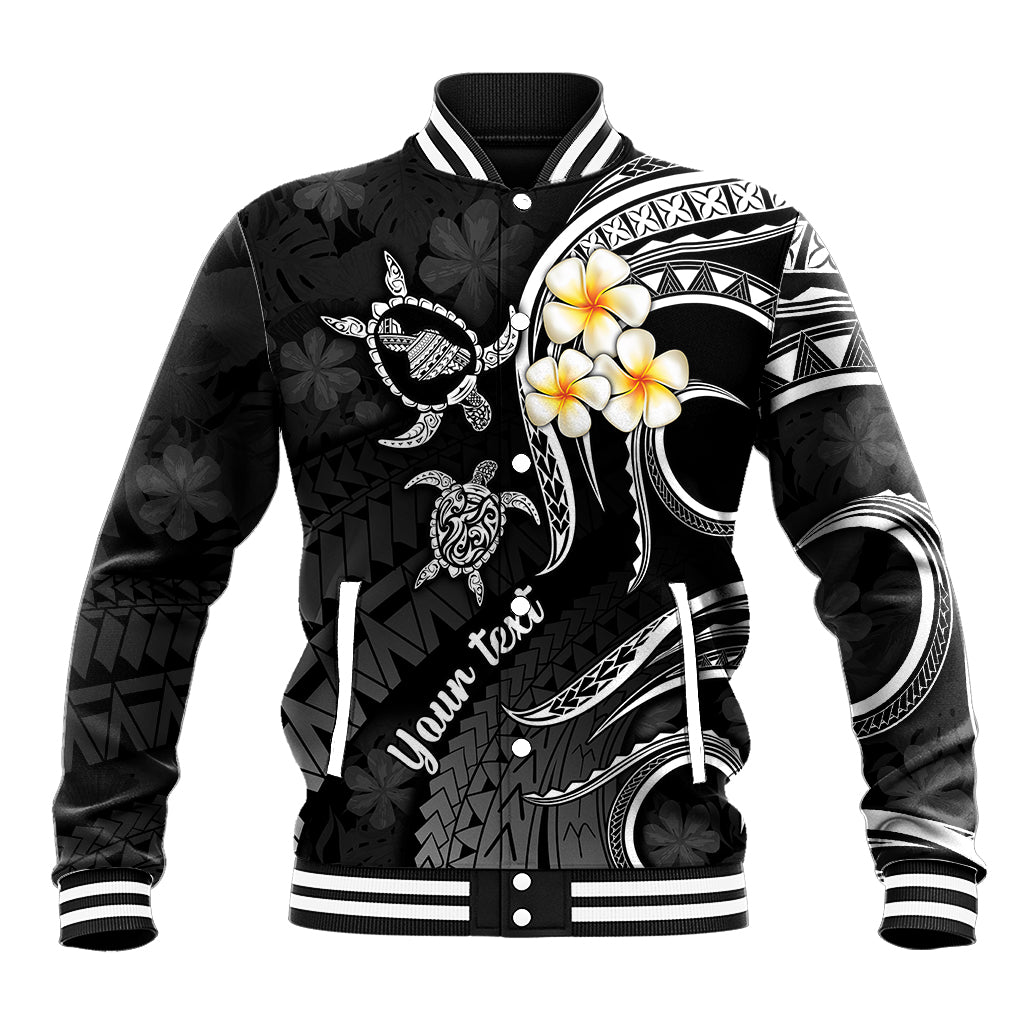 Personalised Maui Hawaii Baseball Jacket Polynesian Tattoo and Pacific Plumeria White Vibe LT9 Unisex White - Polynesian Pride