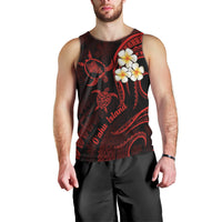 Hawaii Men Tank Top Oahu Islands Pacific Plumeria Red Vibe LT9 - Polynesian Pride
