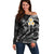 Hawaii Off Shoulder Sweater Oahu Islands Pacific Plumeria White Vibe LT9 Women White - Polynesian Pride