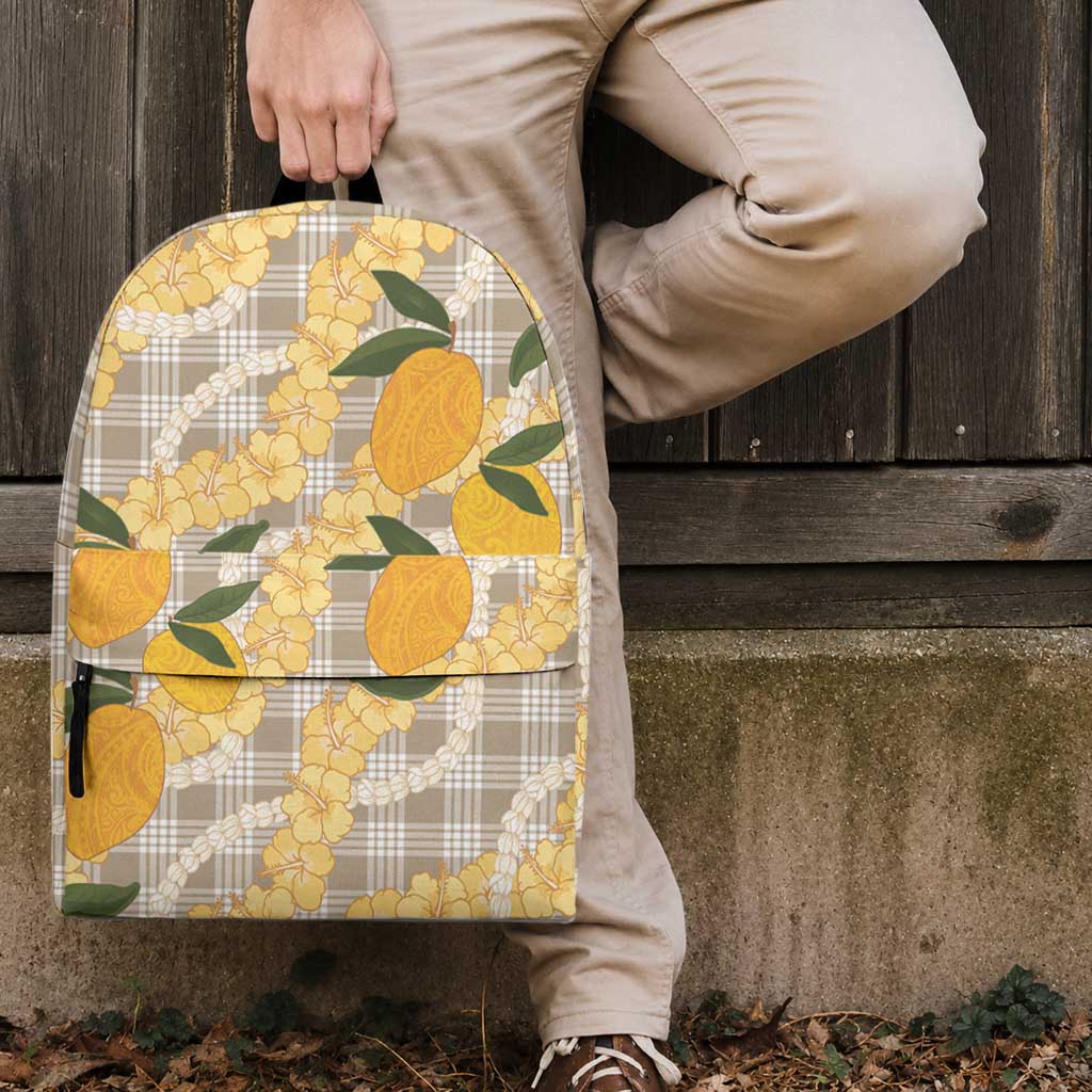 Maku'e Hawaiian Mango Palaka Backpack Aloha Hibiscus Pikake Lei