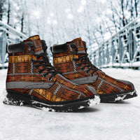 Malo e Lelei Tonga All Season Boots Tongan Ngatu Tapa Cloth - Polynesian Pride