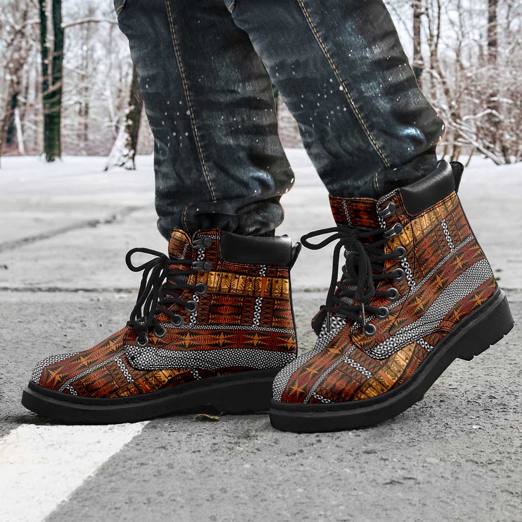 Malo e Lelei Tonga All Season Boots Tongan Ngatu Tapa Cloth - Polynesian Pride