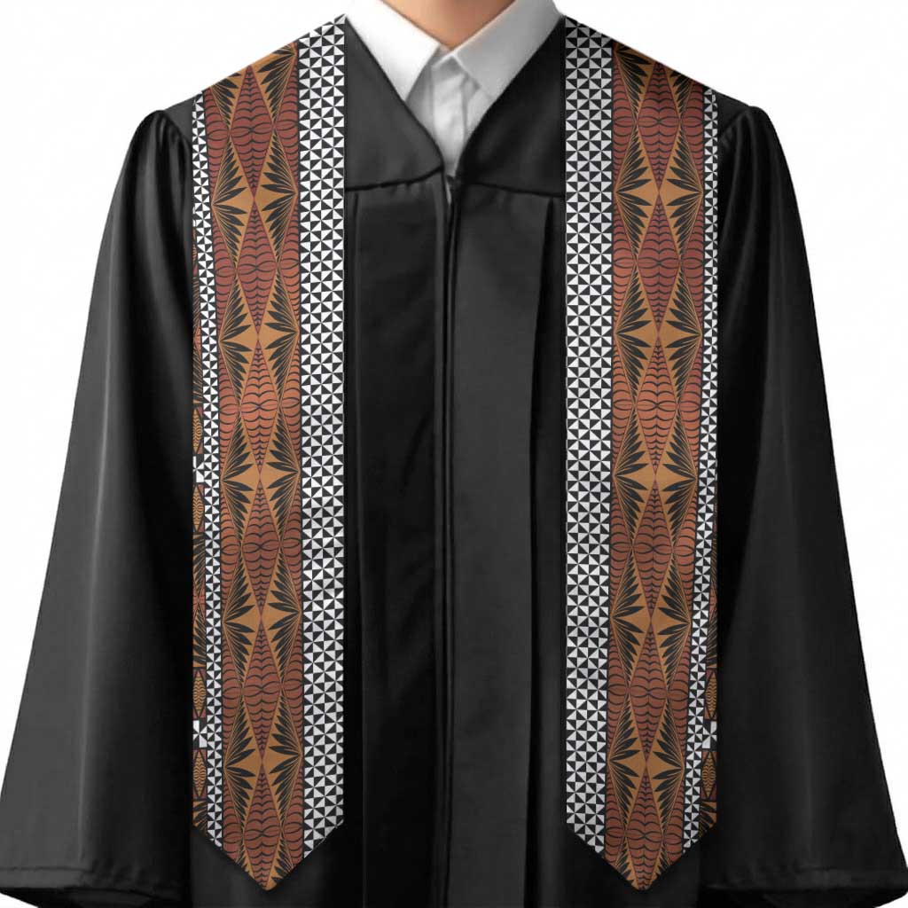 Malo e Lelei Tonga Graduation Stole Tongan Ngatu Tapa Cloth - Polynesian Pride
