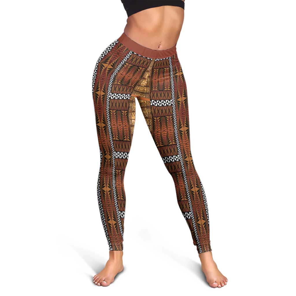 Malo e Lelei Tonga Leggings Tongan Ngatu Tapa Cloth LT14 - Polynesian Pride